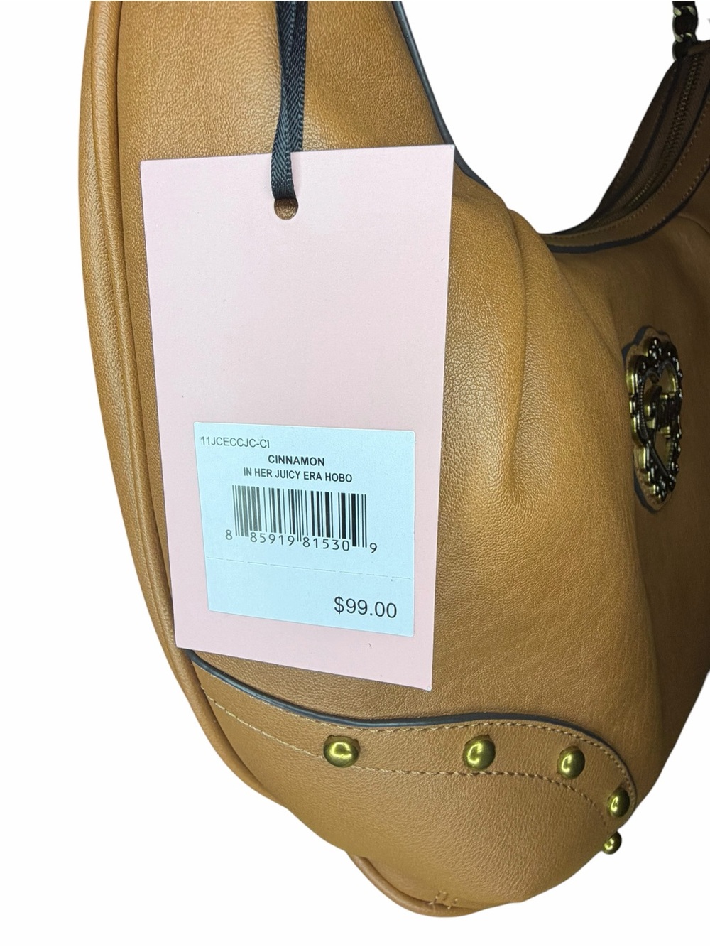 Juicy Couture Tan Shoulder Hobo Bag with Gold Details - NWT - Picture 2 of 6